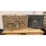 Two vintage Hawkhurst and Burwash laundry boxes, width 60cm