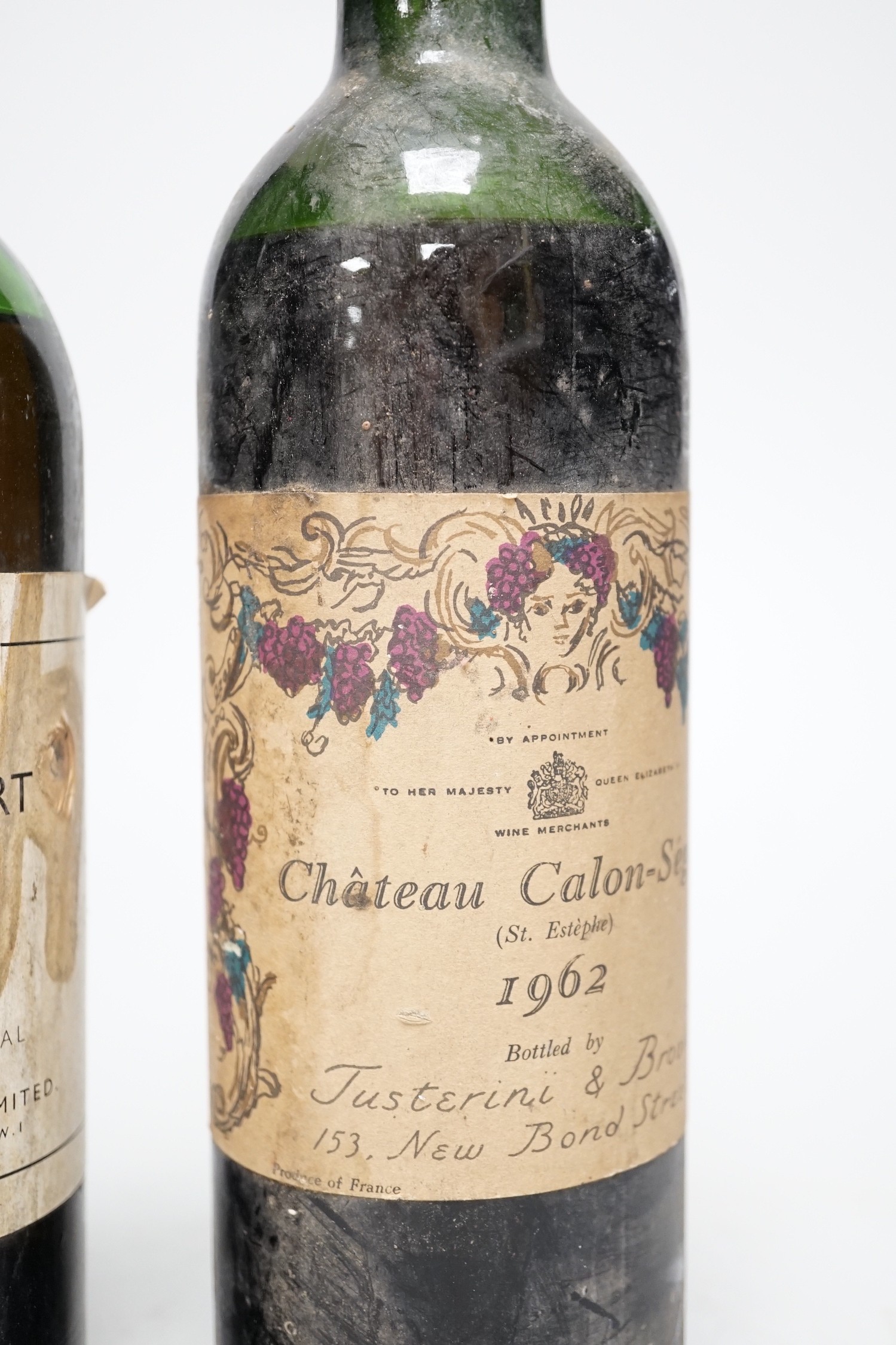 A bottle of Army and Navy stores 1960 vintage port and a bottle of Chateau Calon-Segur 1962 - Image 4 of 5