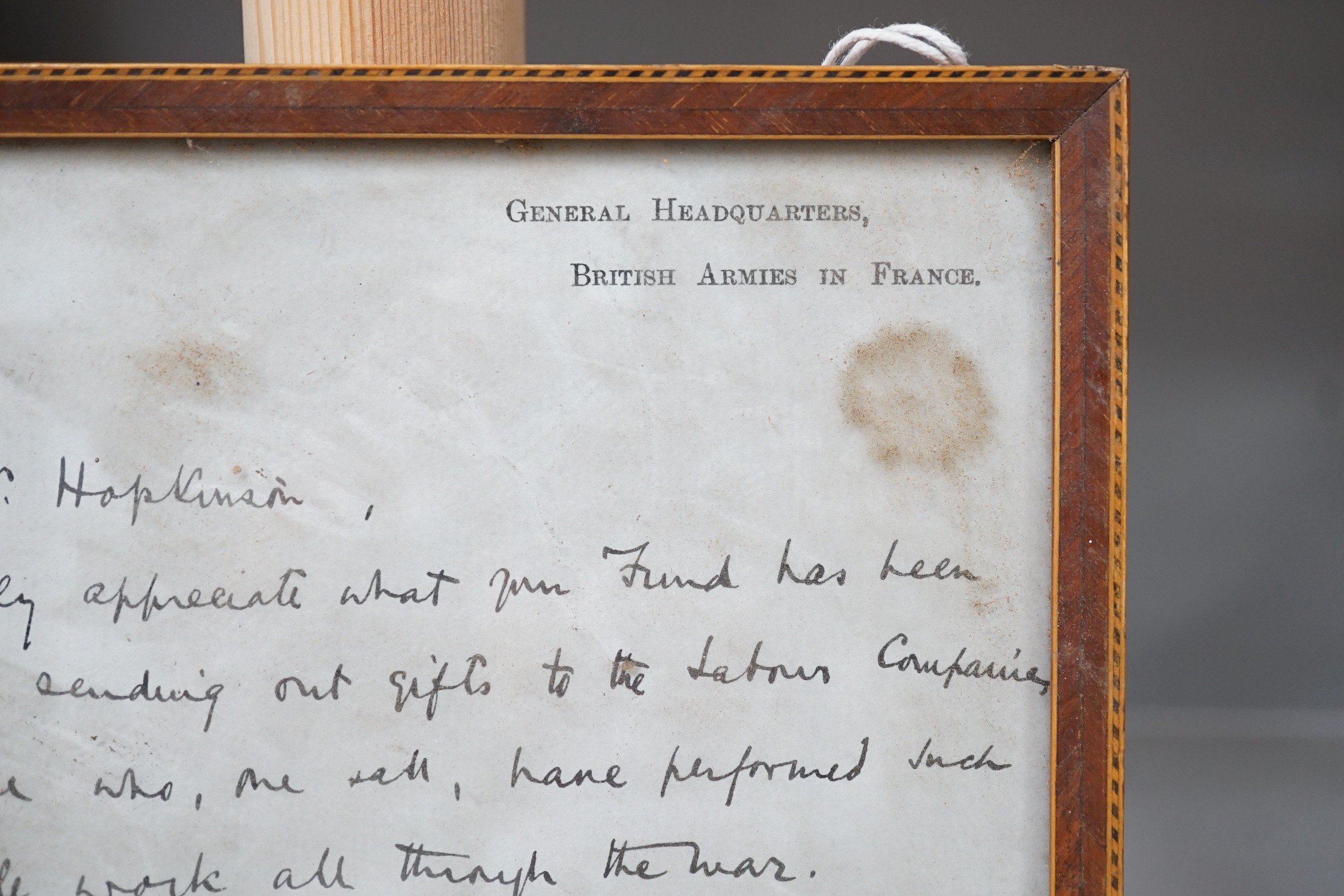 WWI interest- An autograph letter, signed by Douglas Haig 17/10/1918 - Image 2 of 6