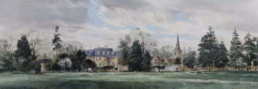 Michael Barnfather (b.1934), oil on canvas, Country house in a landscape, signed and dated '71, 44 x
