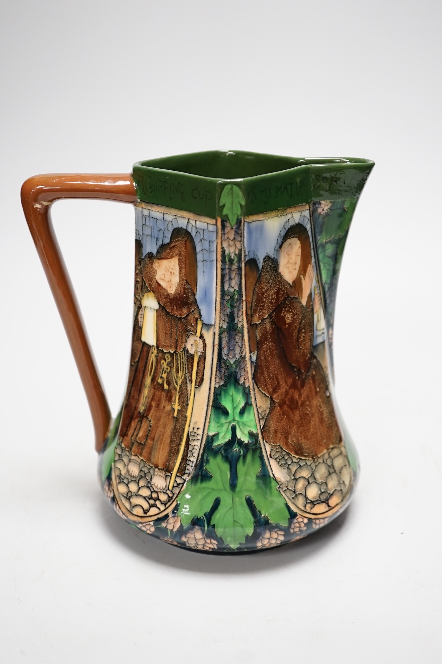 A Shelley Late Foley “Intarsio” jug, numbered 3154. Height 19cm - Image 3 of 5