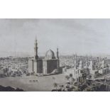 Havell after Henry Salt, coloured aquatint, View of Grand Cairo, number XXIII, visible sheet 51.5