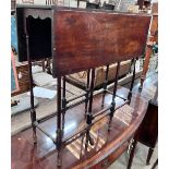 A mahogany spider leg table, width 71cm, depth 27cm, height 71cm *Please note the sale commences