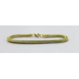 A modern Italian 18ct gold rope twist bracelet, 18.5cm, 18.6 grams.