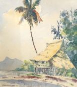 Abu Baker Ibrahim (1925-1977), five watercolours, 'Kedah, North Malaya', signed, largest 28 x 25cm