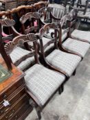 A set of eight William IV mahogany dining chairs, including two carvers *Please note the sale