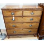A George IV mahogany chest of drawers, width 99cm, depth 46cm, height 104cm *Please note the sale