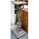 An Edwardian walnut pedestal, height 109cm *Please note the sale commences at 9am.