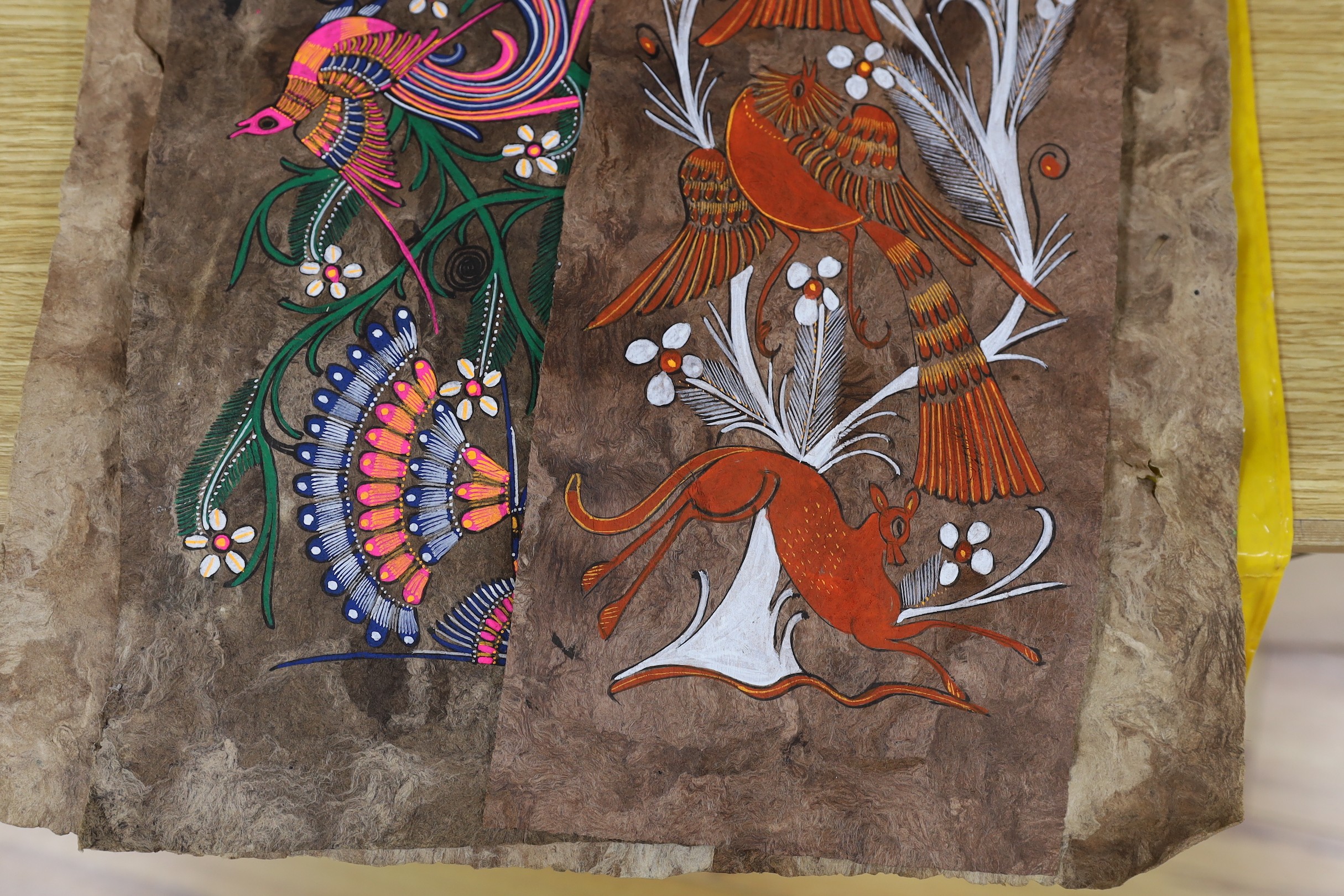 A selection of various Indonesian animal mural paintings - Image 2 of 2