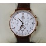 A gentleman's modern limited edition gilt metal Poljot 75 Anniversary chronograph quartz wrist