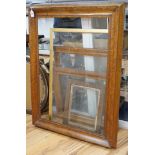 Four assorted Victorian maple picture frames, largest aperture 90 x 63cm