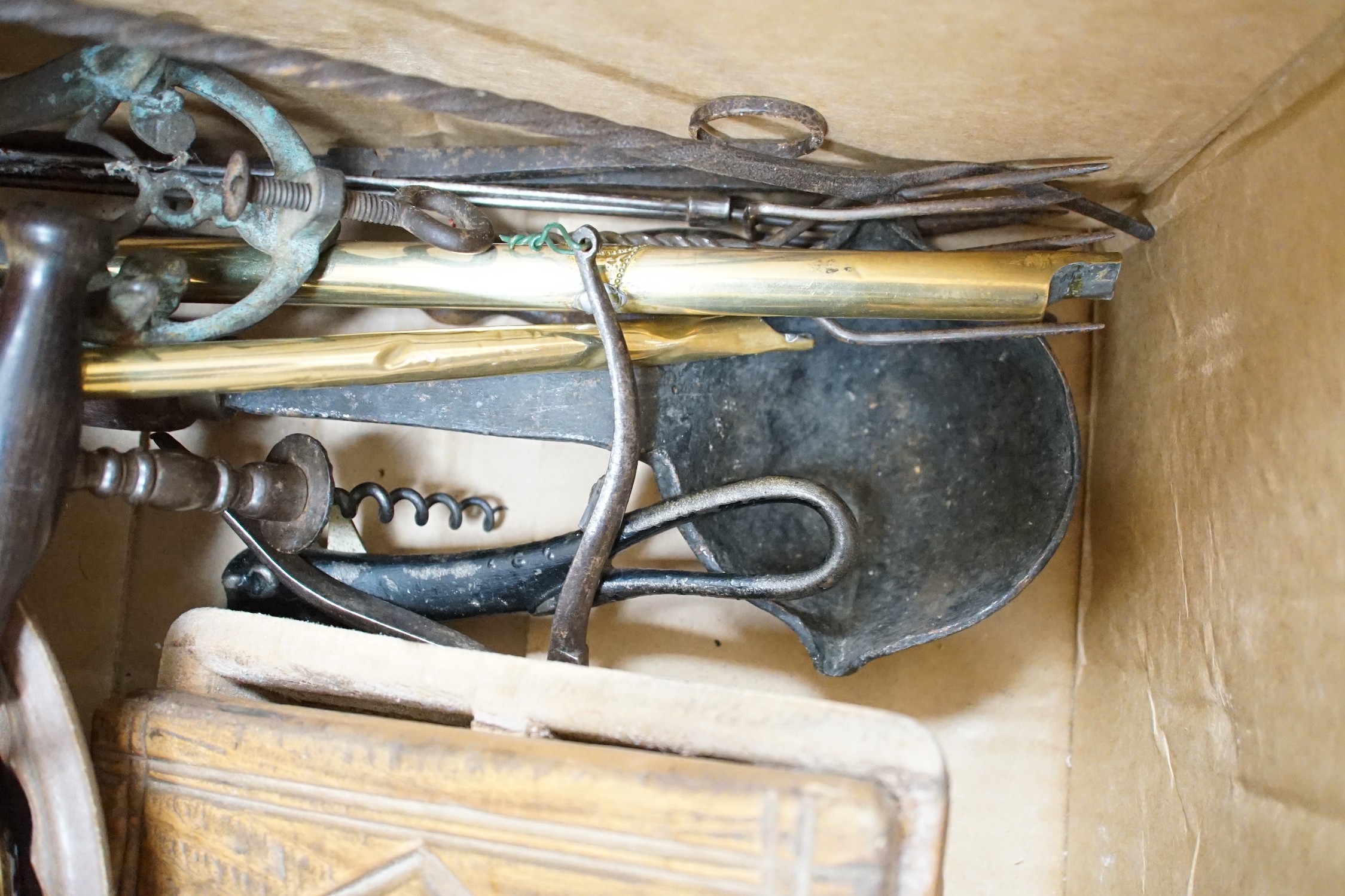 Two brass penny whistles and kitchenalia - Image 2 of 2