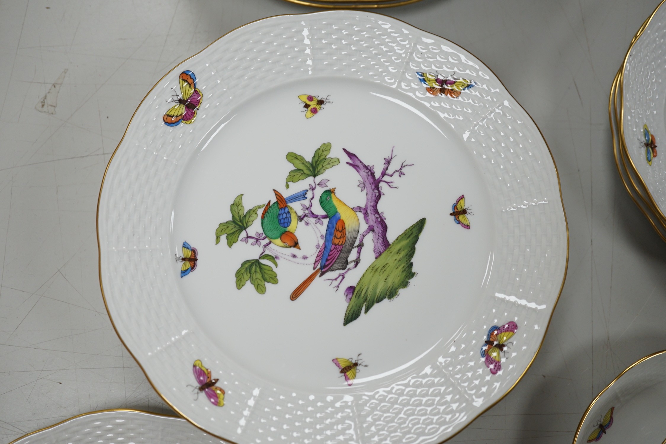 A Herend Rothschild Birds pattern part dinner service - Image 2 of 2