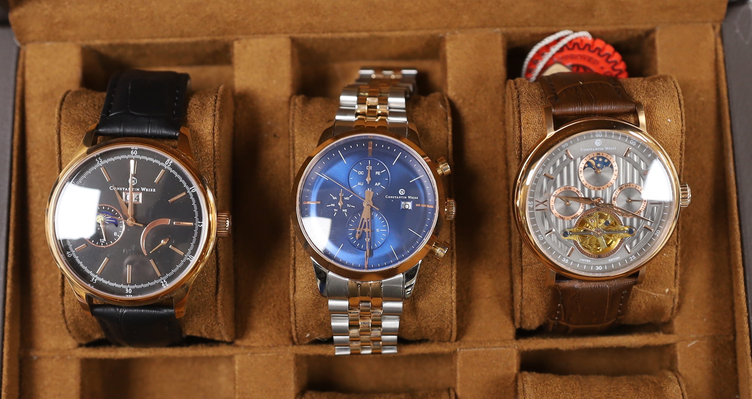 Four gentleman's assorted modern gilt metal or two tone Constantin Weisz wrist watches, including - Image 2 of 2