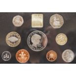 A collection of Royal Mint UK proof or BUNC commemorative coins etc.