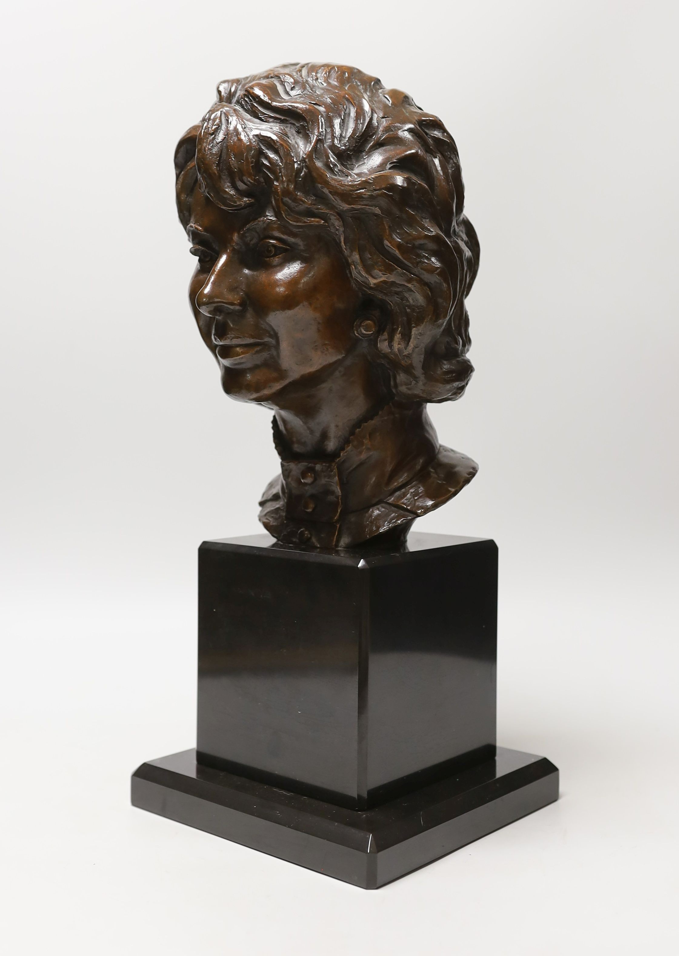 Ronald Cameron (b.1930), bronze bust, 'Cynthia', 41cm tall - Image 2 of 2