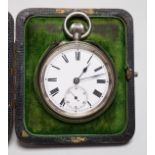 A tortoiseshell hallmarked silver pocket watch holder