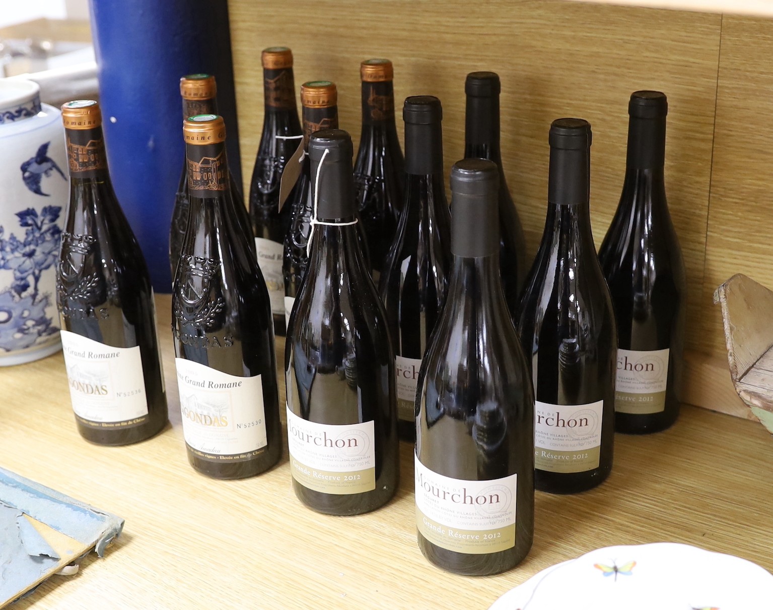 Six bottles of Domaine Mourchon Cotes du Rhone Villages Seguret Grande Reserve, 2012 and six bottles - Image 2 of 2