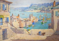 James P. Power R.B.A.(Exh.1924-1938), watercolour, 'The Harbour, St Ives, Cornwall' and a