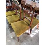 A set of six Regency brass inlaid mahogany dining chairs *Please note the sale commences at 9am.