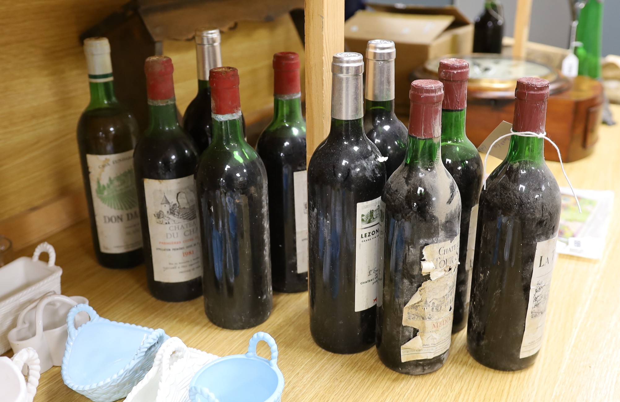 Ten bottles of miscellaneous claret - Image 2 of 2