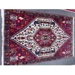 A small red ground rug, 155 x 103cm *Please note the sale commences at 9am.