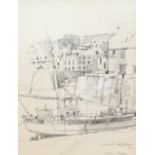 Grenville Cottingham (1943-2007), pencil drawing, 'Padstow Harbour', signed and dated '67, 41 x