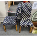 A set of eight reproduction upholstered dining chairs *Please note the sale commences at 9am.