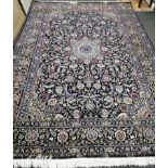 An Isfahan blue ground carpet, 296 x 201cm *Please note the sale commences at 9am.