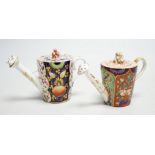 Toy porcelain: Two Derby Japan pattern rosewater sprinklers, c.1815, each modelled in the form of