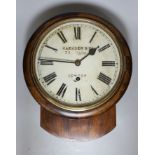 A drop dial clock by Kleyser & Co, London, 39cms high