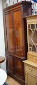 A 19th French mahogany library bookcase, width 110cm, height 221cm *Please note the sale commences