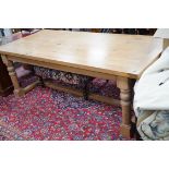 A modern pine refectory table, 213 x 98cm, height 76cm *Please note the sale commences at 9am.