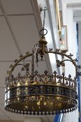 A gothic revival ceiling light, 39cm tall