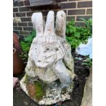 A reconstituted stone gargoyle ornament, height 56cm *Please note the sale commences at 9am.