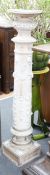A part painted composition and turned beech pedestal, height 131cm *Please note the sale commences