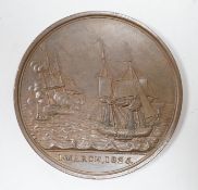 British Historical Medals, The Loss of the East Indiaman Kent, silver medal 1825, by Thomas