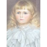 I.F. Douton (19th C.), pastel, Portrait of a girl, signed and dated 1896, 52 x 41cm