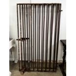 A pair of wrought iron garden gates, each gate width 93cm, height 160cm *Please note the sale