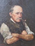 F. R. Grigg (19th C.), oil on panel, 'An Old Salt', signed, 30 x 24cm