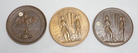 USA commemorative medals – Two James Buchanan, Indian Peace bronze medals 1857, ‘1863’ Major General