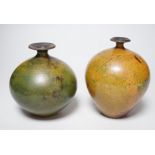 Andrew Hill, two studio pottery vases, tallest 14cm
