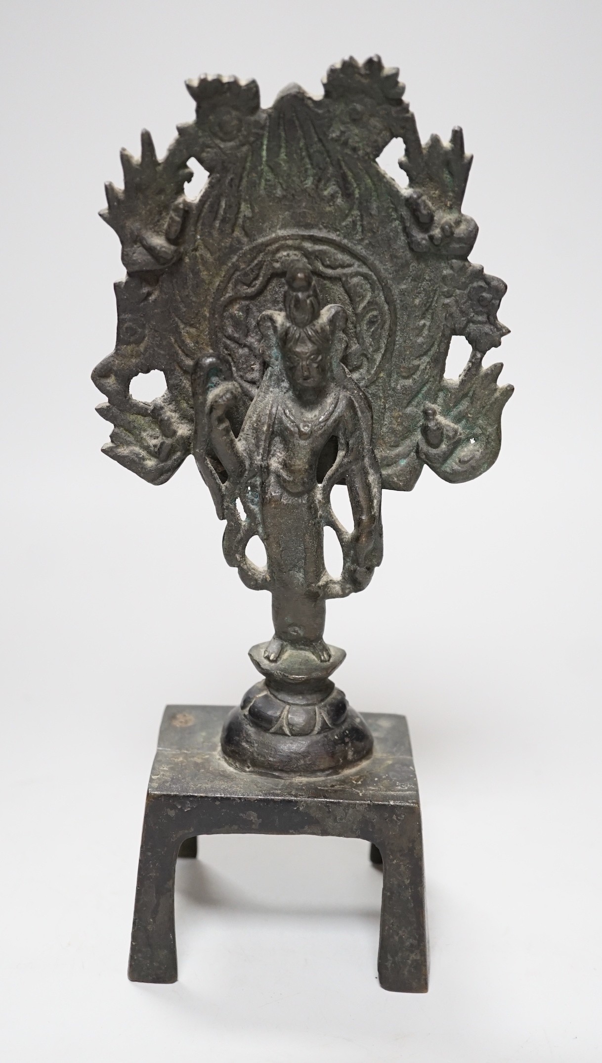 A Chinese Tang style bronze figure of a Bodhisattva, 26cm