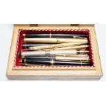 A selection of fifteen various pens and pencils, to include Montblanc and Dunhill