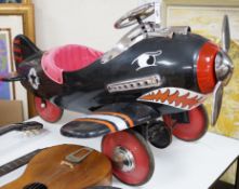 A vintage American Airflow Shark Attack child's pedal aeroplane