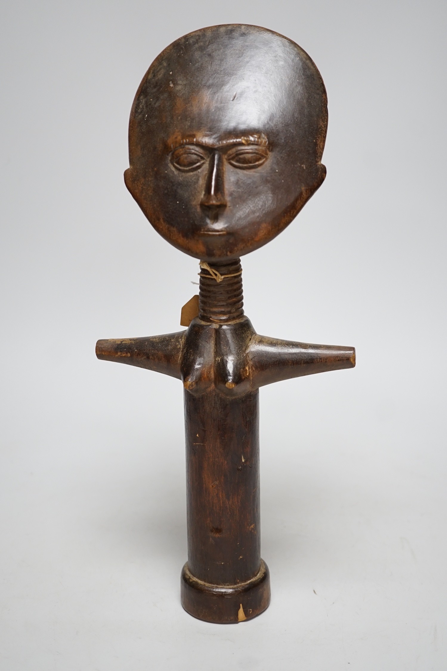 A wooden fertility figure, Ashanti, 34.5cm - Image 2 of 2