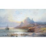 Emile Axel Krause (1871-1945), watercolour, 'Mount Orgueil Castle, Jersey', signed, 24 x 38cm