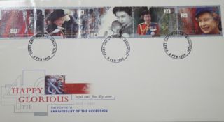 A box of UK and European First Day Covers in various albums