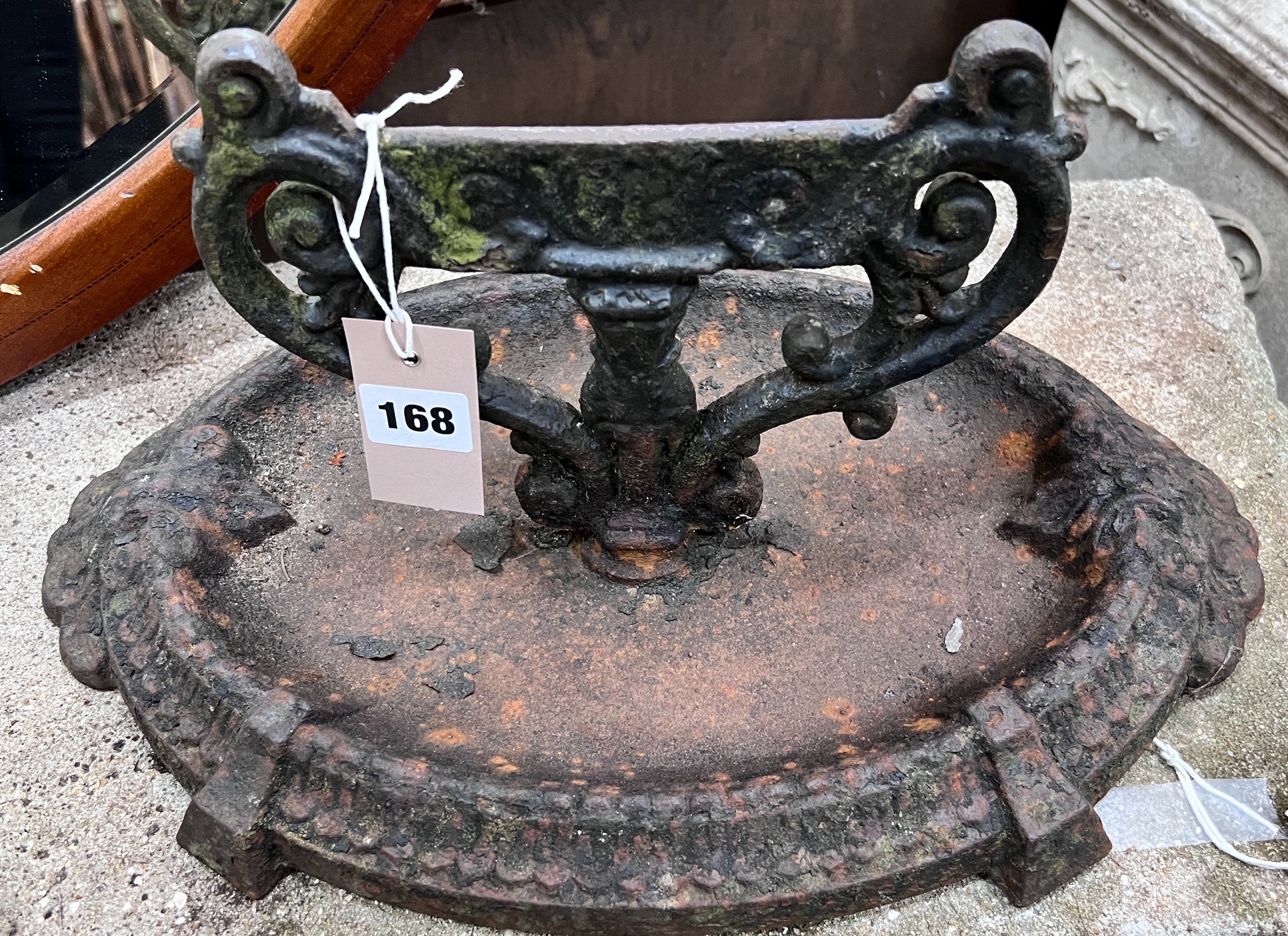 A Victorian cast iron boot-scraper, 41cm *Please note the sale commences at 9am.