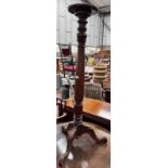 A George III style mahogany torchere, height 131cm *Please note the sale commences at 9am.